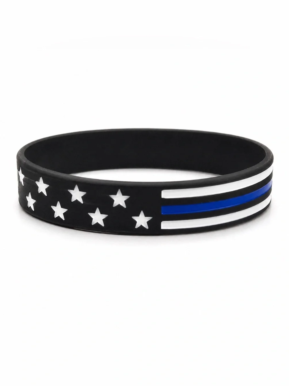 Unisex Thin Blue Line Bracelet Police Support Wristband, New
